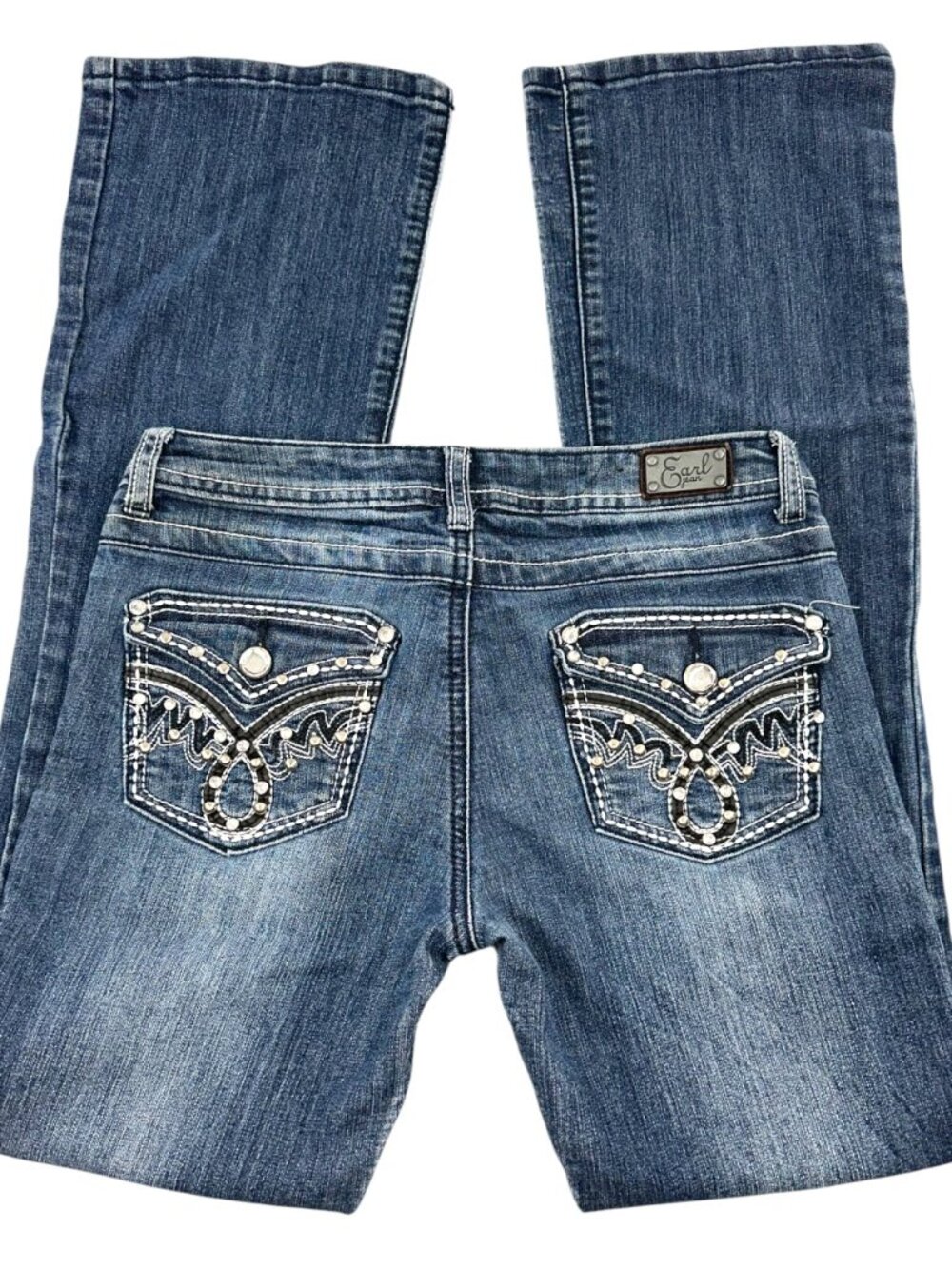 Rhinestone Embellished Y2K Earl Jean Bootcut Jeans‎